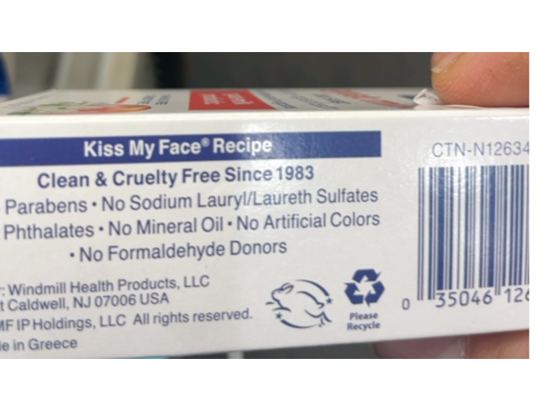 Kiss My Face Goat Milk Bar Soap, Peach + Apple Blossom, 5 oz/142 g