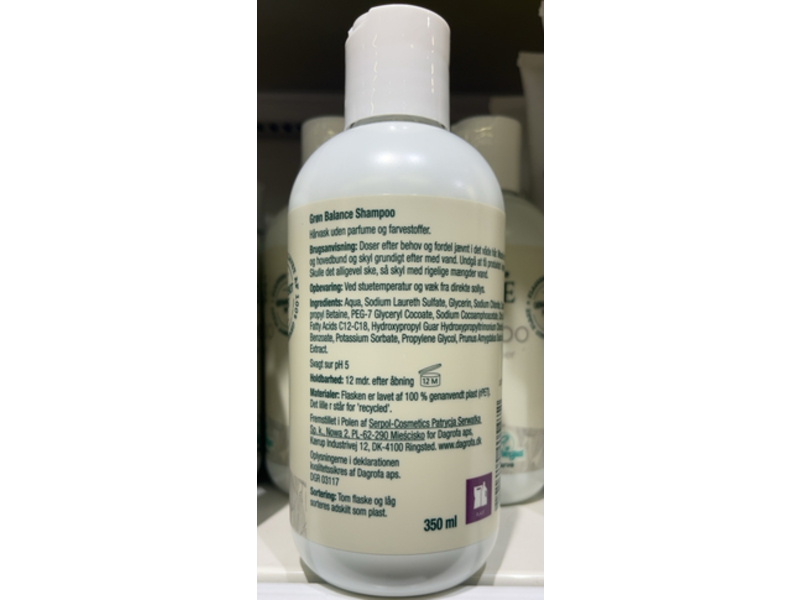 Gron Balance Pleje Shampoo, 350 mL