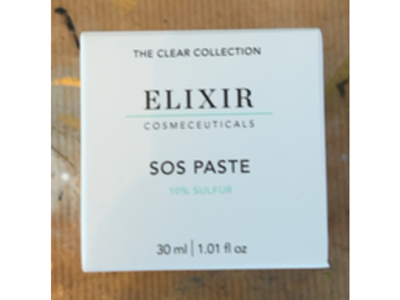 Elixir Cosmeceuticals SOS Paste, 10% Sulfur, 1.01 fl oz/30 mL