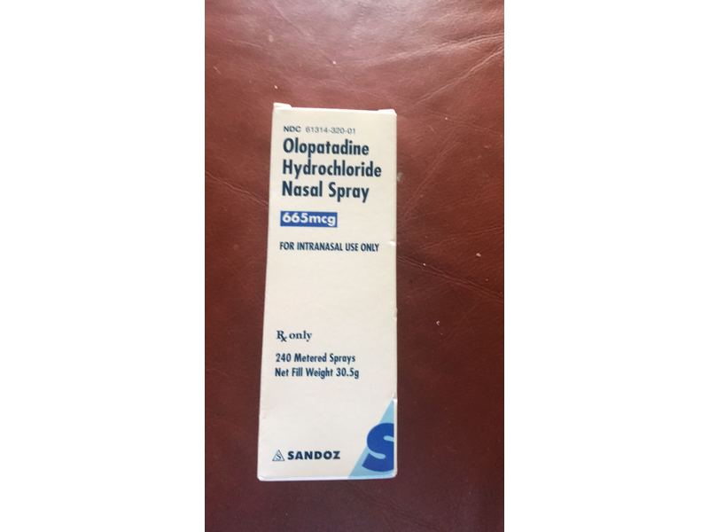 Olopatadine Hydrochloride Nasal Spray, 665 mcg, 30.5 g Sandoz (RX)