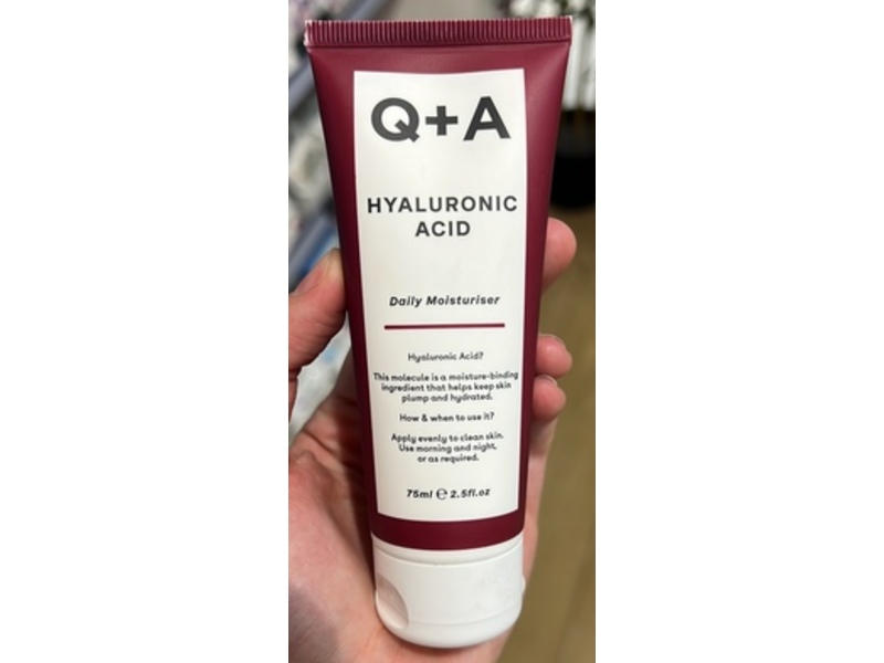 Q+A Daily Moisturiser, Hyaluronic Acid, 2.5 fl oz/75 mL