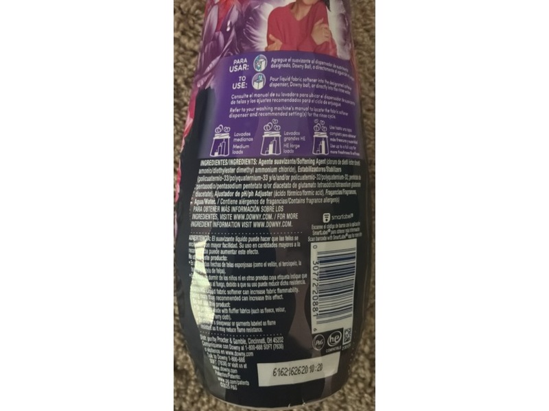 Downy Intense Fabric Softener, Floral, 32 Loads, 24 oz/710 mL