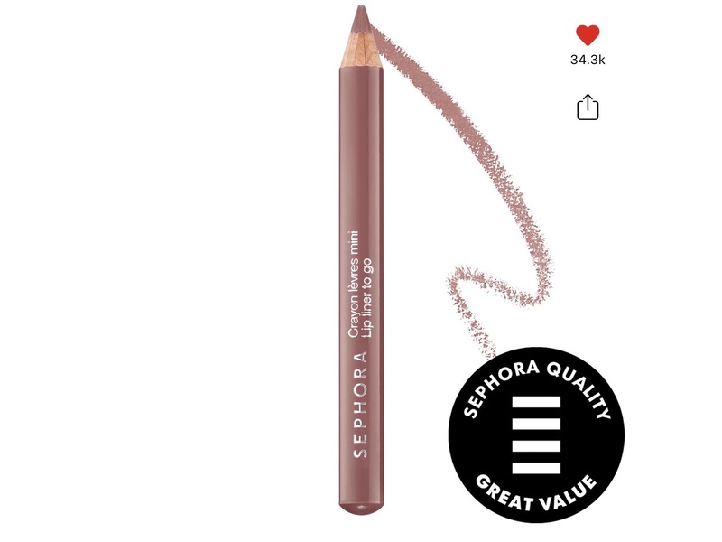 Sephora Lip Liner To Go, Nude Beige, 0.02 oz/0.7 g
