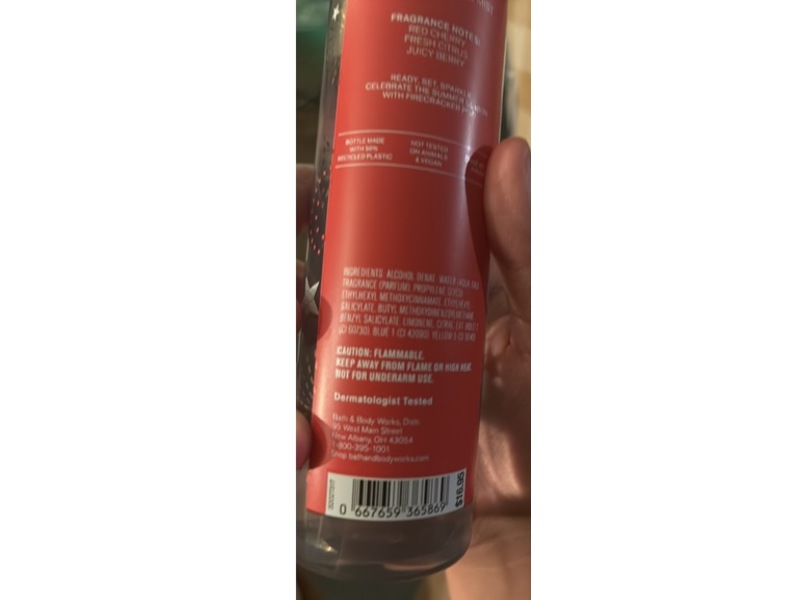 Bath & Body Works Fine Fragrance Mist, Firecracker Pop, 8 fl oz/236 mL, Pack Of 3