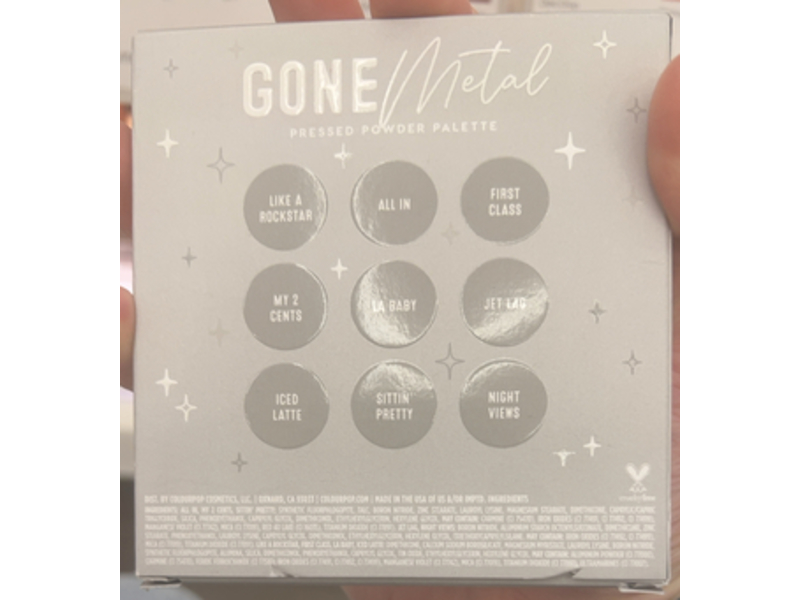 Colour Pop Eyeshadow Palette, Gone Metal, 0.30 oz/9.00 g