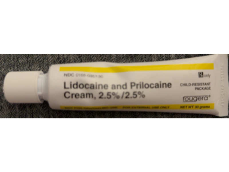 Lidocaine and Prilocaine Cream, 2.5%/2.5%, 30 g, Fougera (Rx)