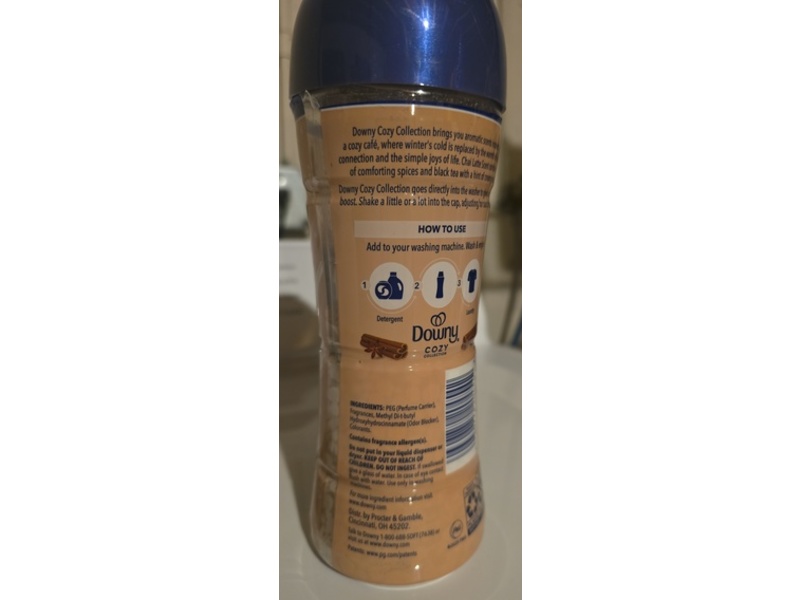 Downy Cozy Collection Laundry Scent Booster Beads, Chai Latte Scent, 7.8 oz/221 g