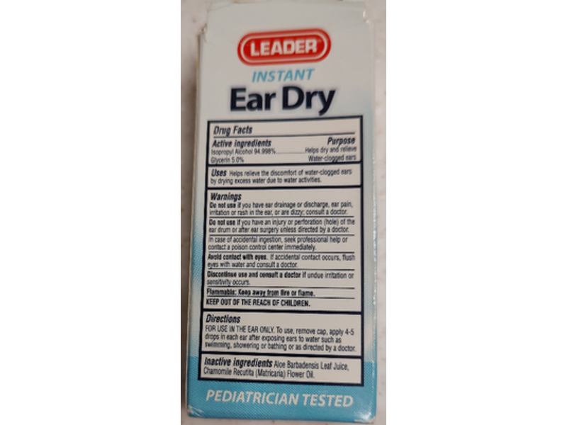 Leader Instant Ear Dry Clears Water Trapped Ears, 1 fl oz/30 mL