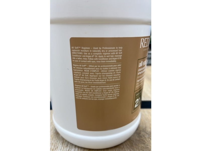 Redken All Soft Moisturizing Shampoo, Argan Oil+, 3.75 L