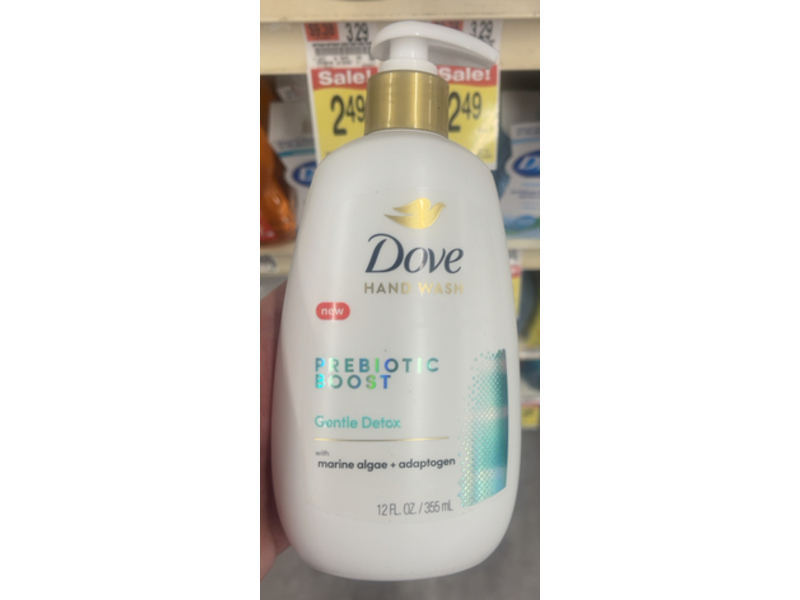 Dove Gentle Detox Prebiotic Boost Hand Wash, Marine Algae + Adaptogen, 12 fl oz/355 mL, 4 Count