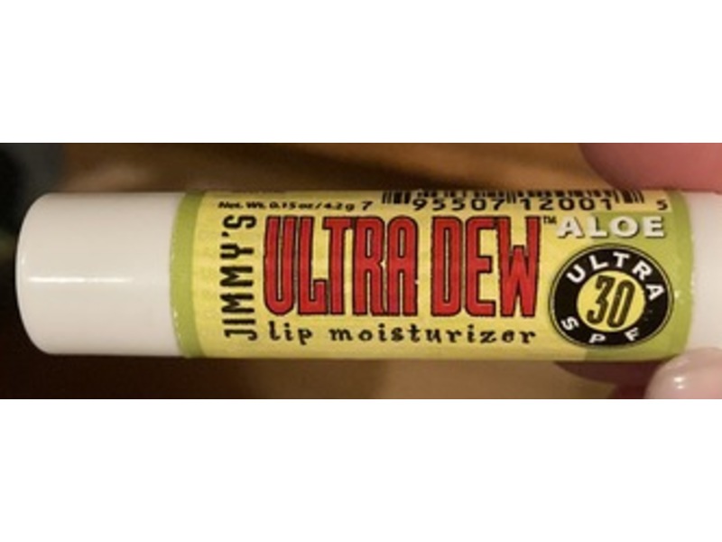 Jimmy's Ultra Dew Lip Moisturizer, SPF 30, Lemon, 0.15 oz/4.2 g