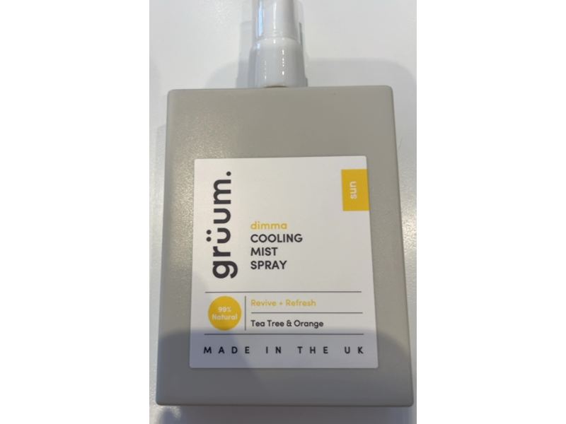 Gruum Dimma Cooling Mist Spray, Tea Tree, Orange & Sun, 3.38 fl oz/100 mL