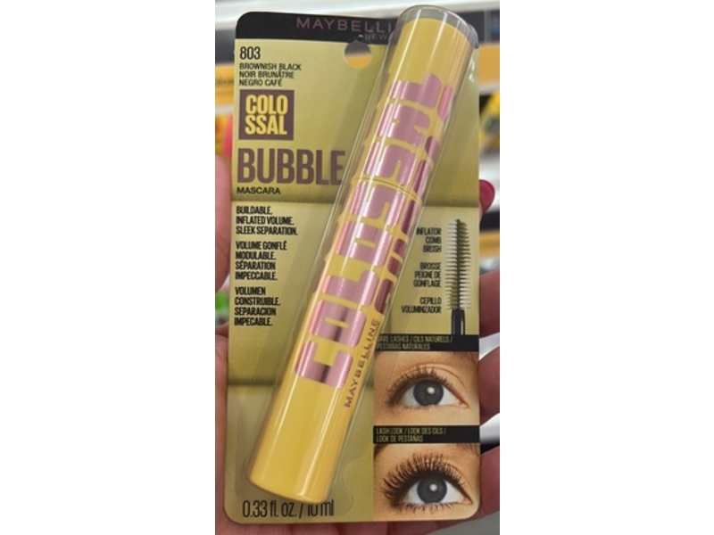 Maybelline Colossal Bubble Mascara, 803 Brownish Black, 0.33 fl oz/10 mL
