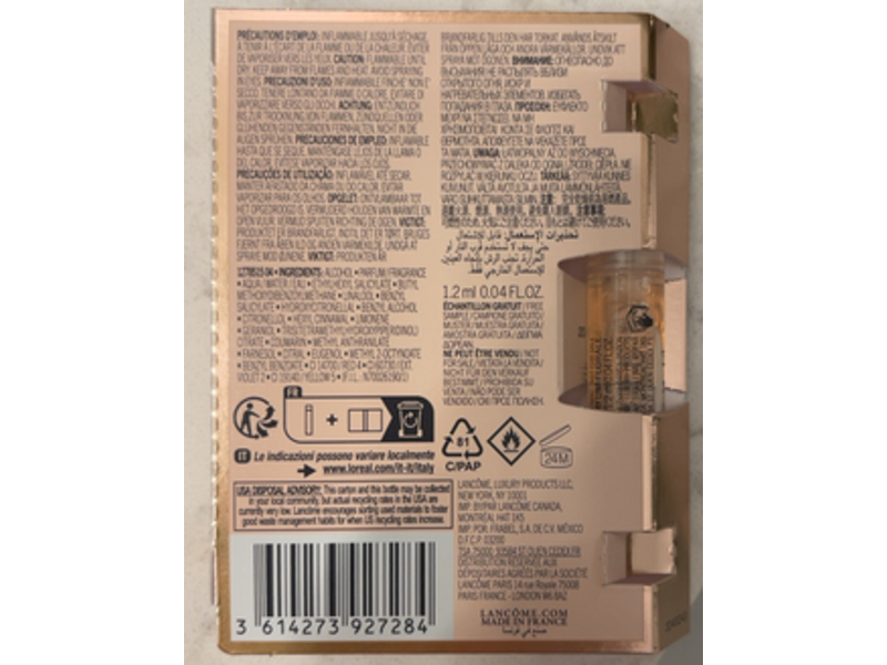 Lancome Idole Now Eau de Parfum Florale, 0.04 fl oz/1.2 mL