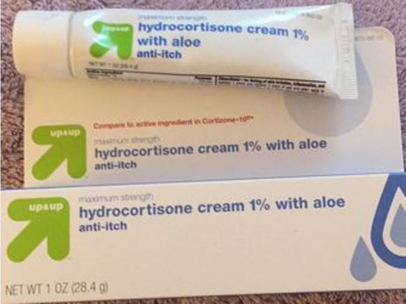 Up & Up Hydrocortisone Cream 1%, Maximum Strength, Aloe, Anti-Itch, 1 oz/28.4 g