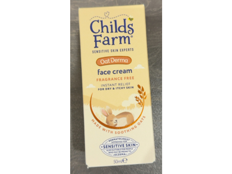 Childs Farm Instant Relief Face Cream, Oat Derma, 50 mL