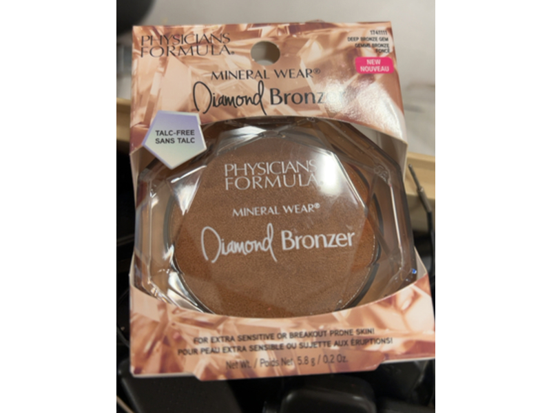 Physicians Formula Mineral Wear Diamond Bronzer, Deep Bronze Gem, 0.2 oz/5.8 g
