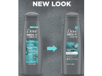 Dove Men +Care Revitalizing 2 In 1 Shampoo + Conditioner, Blue Eucalyptus + Birch, 12 fl oz/355 mL - thumbnail 3