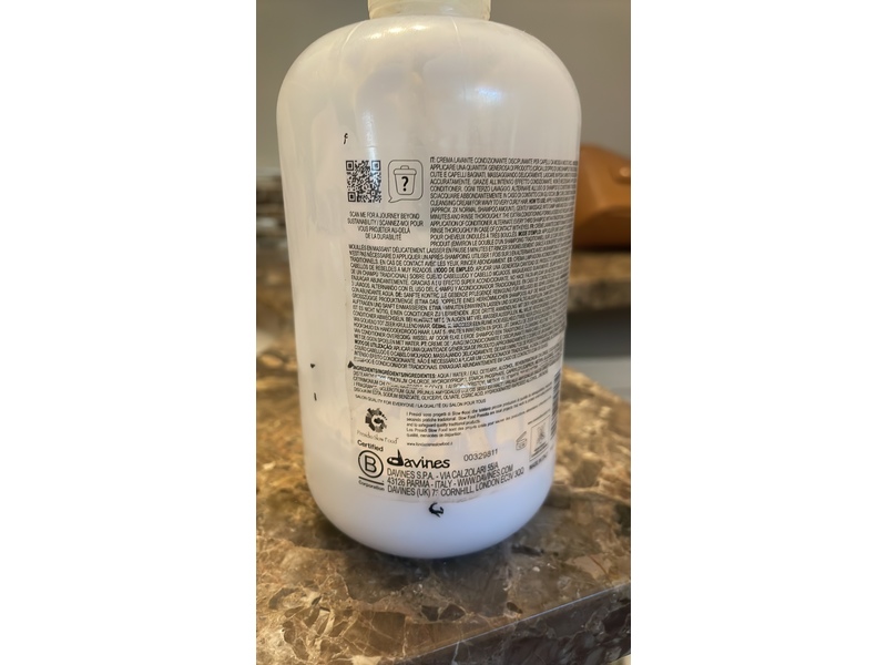 Davines Love Curl Cleansing Cream, 16.9 fl oz/500 mL