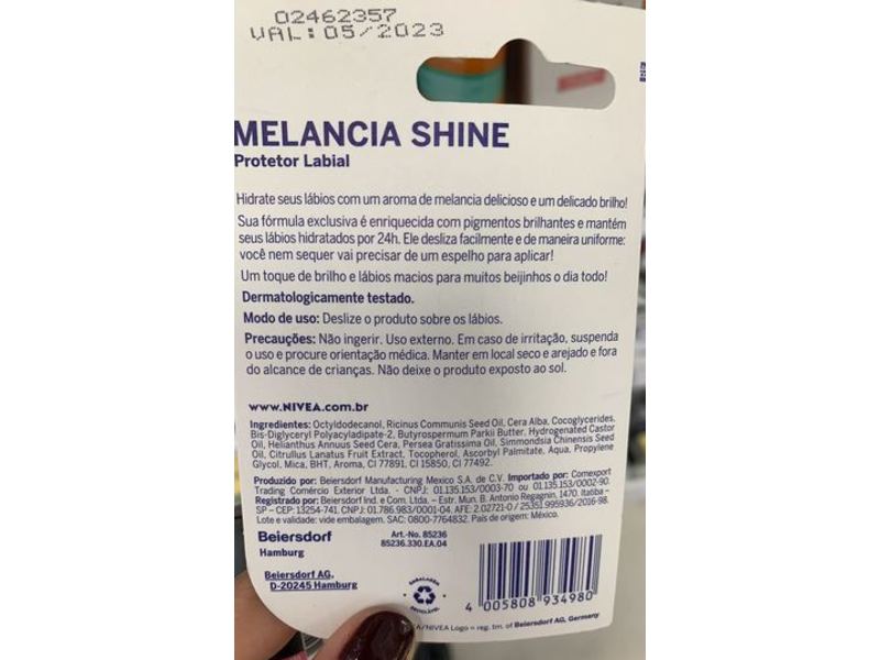 Nivea Lip Balm, Watermelon Shine, 4.8 g