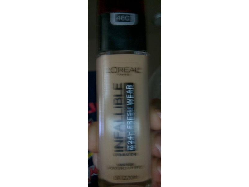 L'Oréal Paris Infallible Fresh Wear Foundation, SPF 25, 460 Golden Beige, 1 fl oz/30 mL
