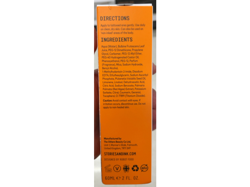 Stories & Ink Tattoo Vibrancy Serum, 2 fl oz/60 mL