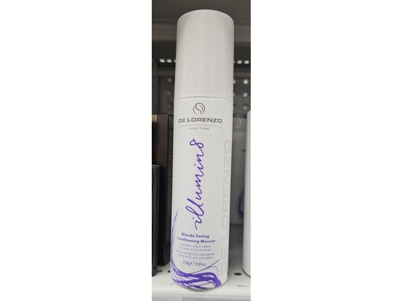 De Lorenzo Illumin8 Blonde Toning Conditioning Mousse, 8.81oz/250 g