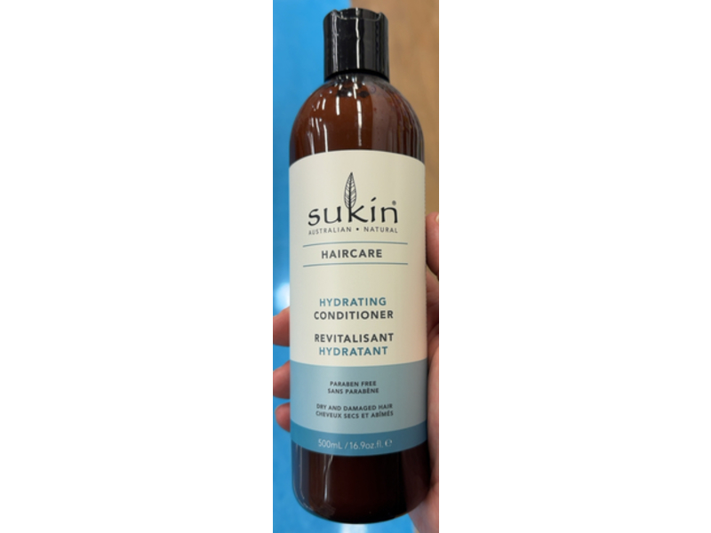 Sukin Haircare Hydrating Conditioner, 16.9 fl oz/500 mL