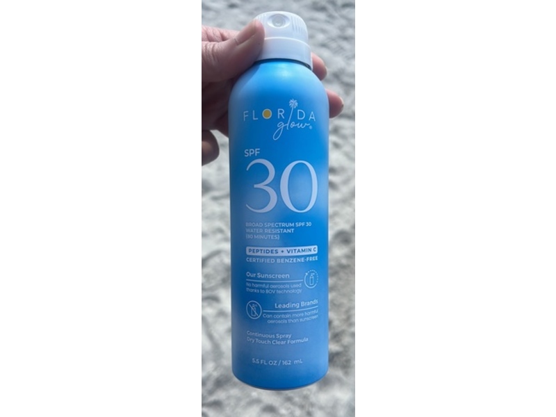 Florida Glow Sunscreen Continous Spray, SPF 30, 5.5 fl oz/162 mL