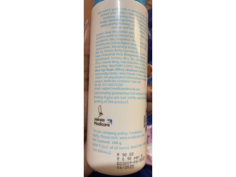 Modicare Baby Spa Talcum Powder with Vitamin E 100 g