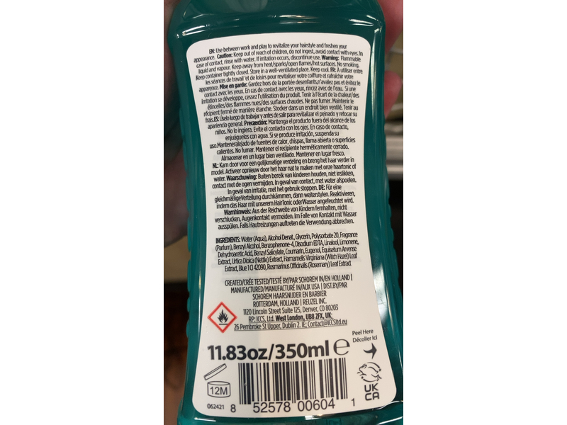 Reuzel Holland's Finest Hair Tonic, 11.83 oz/350 mL