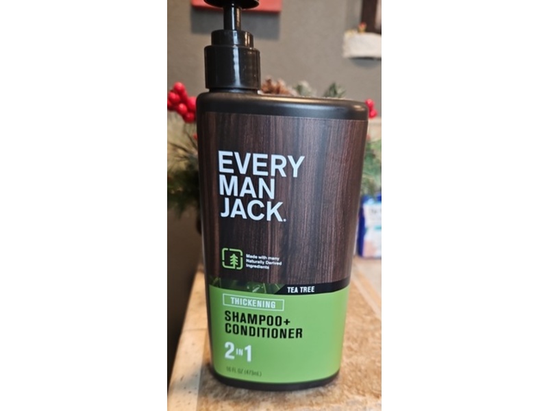 Every Man Jack Thickening 2 In 1Shampoo + Conditioner, Tea Tree, 16 fl oz/473 mL