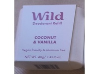 Wild Cosmetics Deodorant Refill, Coconut & Vanilla, 1.4 oz/0.40 g - thumbnail 2