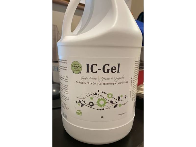 IC-Gel Antiseptic Skin Gel, Ginger Citrus, 4 L