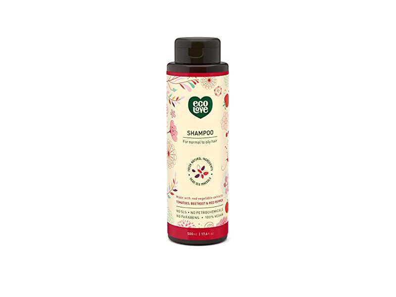 ecoLove Shampoo, Tomato, Beetroot & Red Pepper, 17.6 fl oz/500 mL