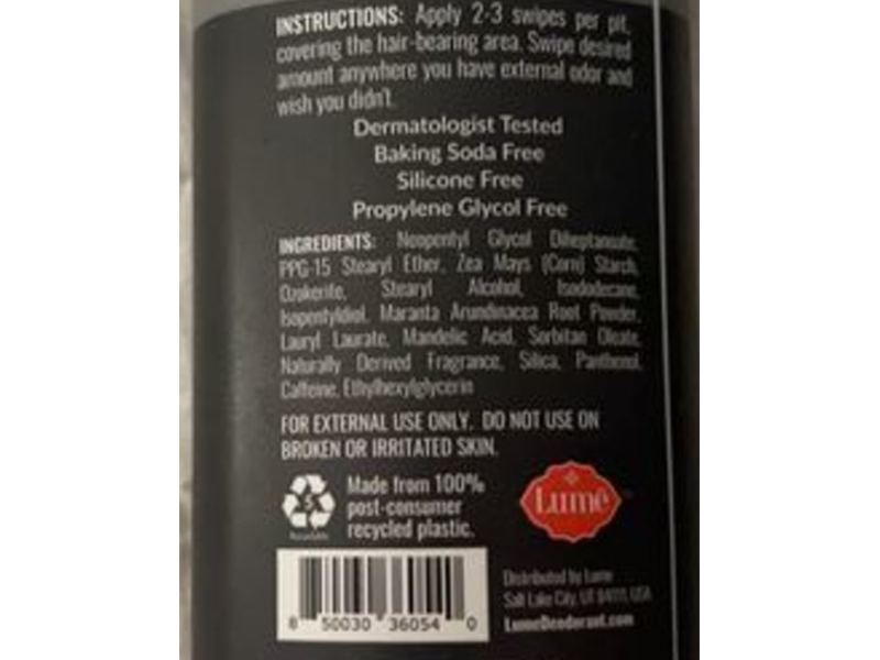 Lume Solid Stick Deodorant, Silver Spruce, 2.6 oz/75 g