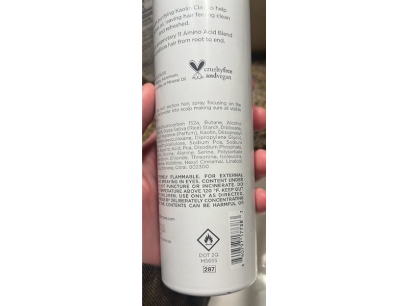 Root To End Kaolin Clay Infused Purifying Dry Shampoo, Jasmine & Orange Flower Scent, 7 oz/260 mL