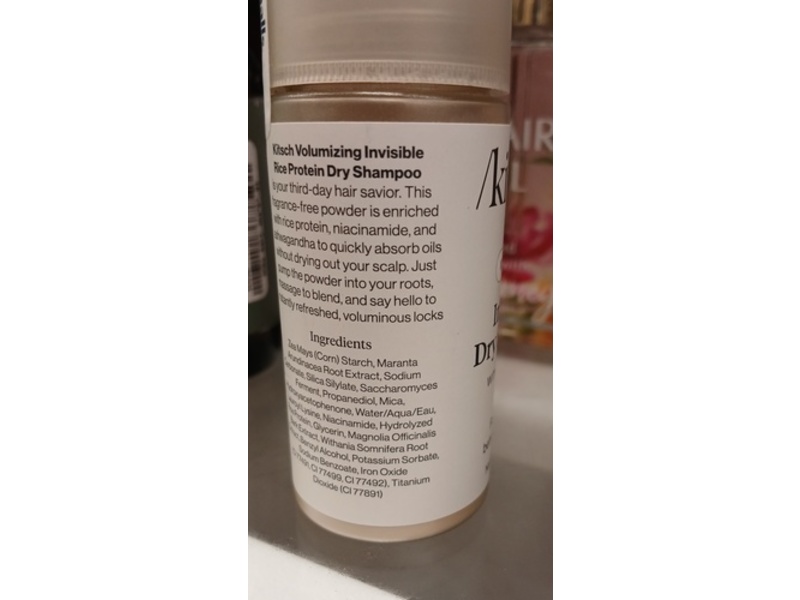 Kitsch Volumizing Invisible Rice Protein Dry Shampoo, 1 oz/28.4 g