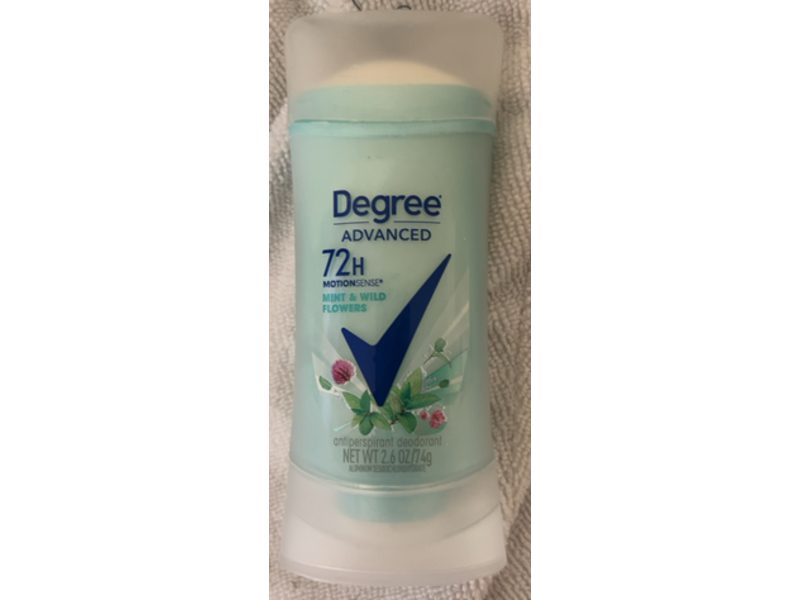 Degree Advanced Antiperspirant Deodorant, Mint & Wild Flowers, 2.6 oz/74 g