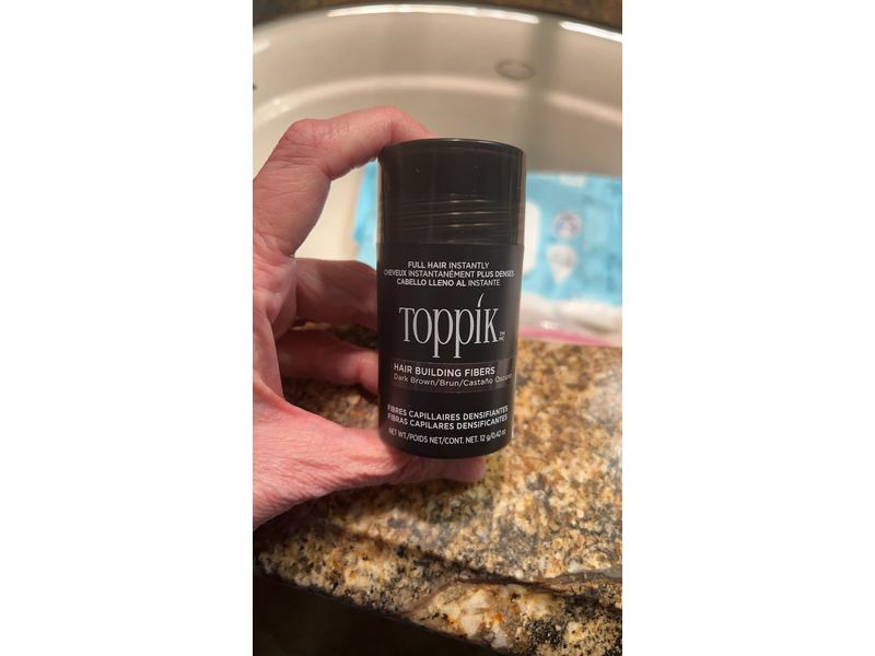 Toppik Hair Building Fibers, Dark Brown, 0.42 oz/12 g