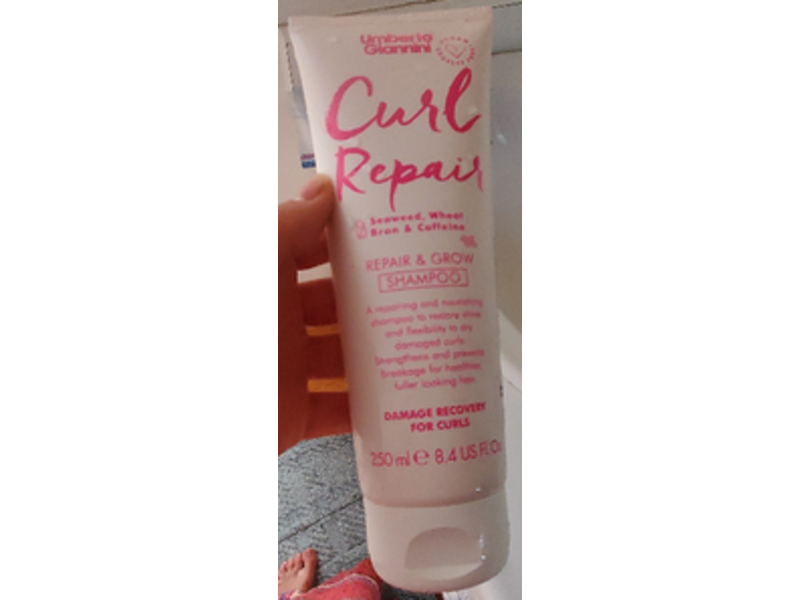 Umberto Giannini Curl Repair Shampoo, Seaweed, Wheat Bran & Caffeine, 8.4 fl oz/250 mL
