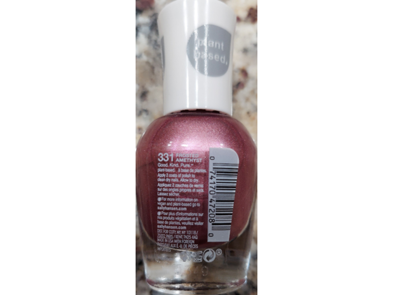 Sally Hansen Good.Kind.Pure Nail Polish, Frosted Amethyst, 0.33 fl oz/10 mL
