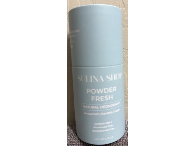 Sulina Shop Natural Deodorant, Powder Fresh, 1.76 fl oz/53 mL
