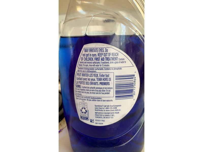 Dawn Ultra Dish Soap, Platinum, Refreshing Rain Scented, 825 mL