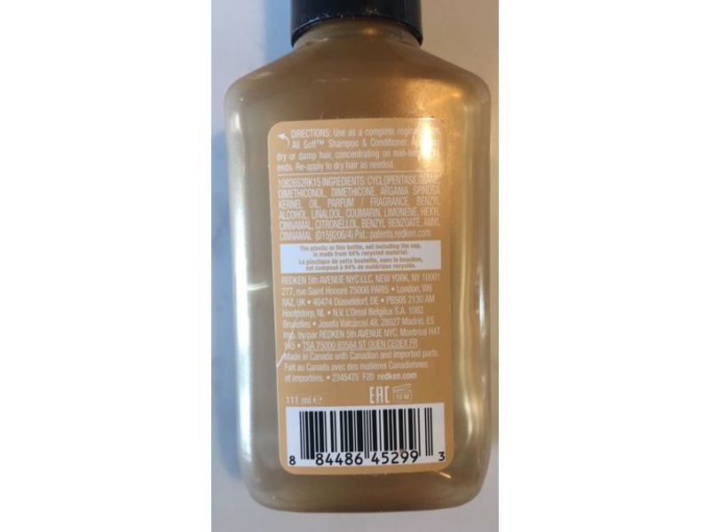 Redken All Soft Argan-6 Oil, 3.8 fl oz/111 mL