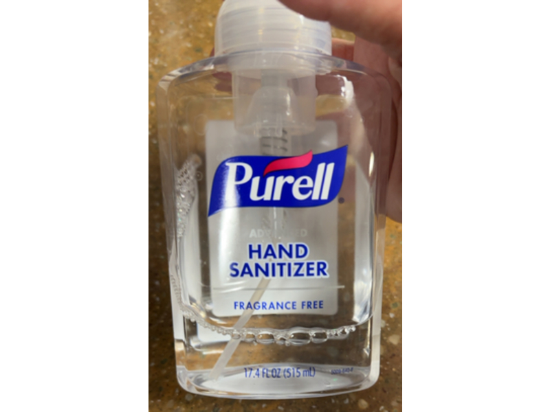 Purell Advanced Hand Sanitizer, 17.4 fl oz/515 mL, Pack Of 4