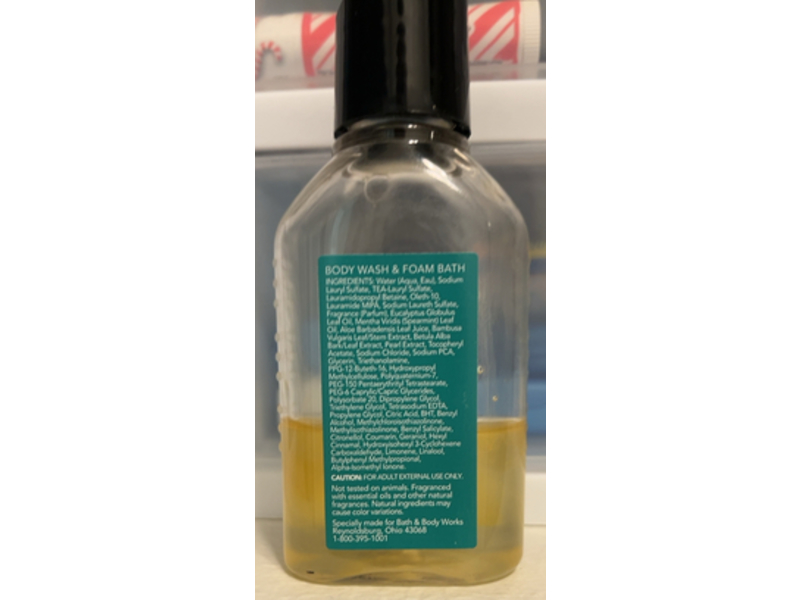 Bath & Body Works Body Wash & Foam Bath, Eucalyptus Spearmint ,2 fl oz/59 mL