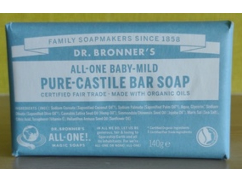 Dr. Bronner's Pure Castile Bar Soap, All One Baby Mild, 140 g