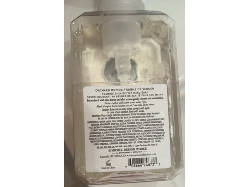 Michel Design Works Orchard Breeze Foaming Shea Butter Hand Soap, Warm Cider, 17.8 fl oz/530 mL