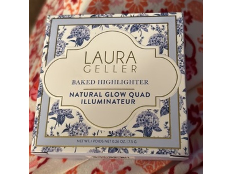 Laura Geller Baked Natural Glow Quad Highlighter, French Vanilla, 0.26 oz/7.5 g